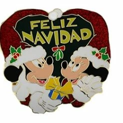 Cheapest 🧨 Disney ❄ Christmas Pin - Feliz Navidad - Mickey & Minnie Mouse 🛒