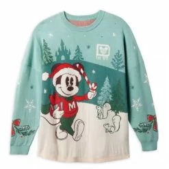 Outlet 😍 Disney Spirit Jersey Sweater For Adults - Holiday Mickey Mouse ❤️