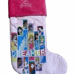 Discount 😀 Disney 🎄 Christmas Stocking - Disney Princess - Dreamer ⌛