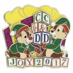 Best deal 🧨 Disney Holiday Pin - Joy 2017 - Chip N Dale ❤️