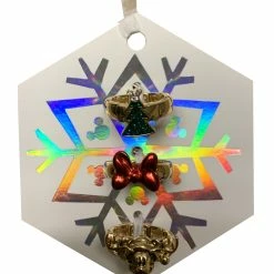 Best Sale 🔥 Disney Rings Set - Holiday Mickey Mouse On Ornament - Set Of 3 ✨