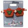 New 😀 Disney Dangle Earrings - Holiday Mickey Mouse Sweater 🧨 -Disney Shop sc102349