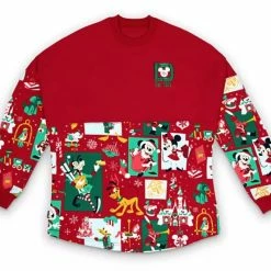 Wholesale 🔥 Disney Spirit Jersey For Adults - Holiday Santa Mickey And Friends - Red 🔔