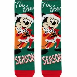 Best deal 🧨 Disney 🧦 Socks For Adults - Santa Mickey Mouse Holiday - Tis The Season 🛒