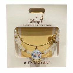 Budget ❤️ Disney Alex & Ani Bracelet Set - Holiday Mickey & Minnie Snow Globe 🤩